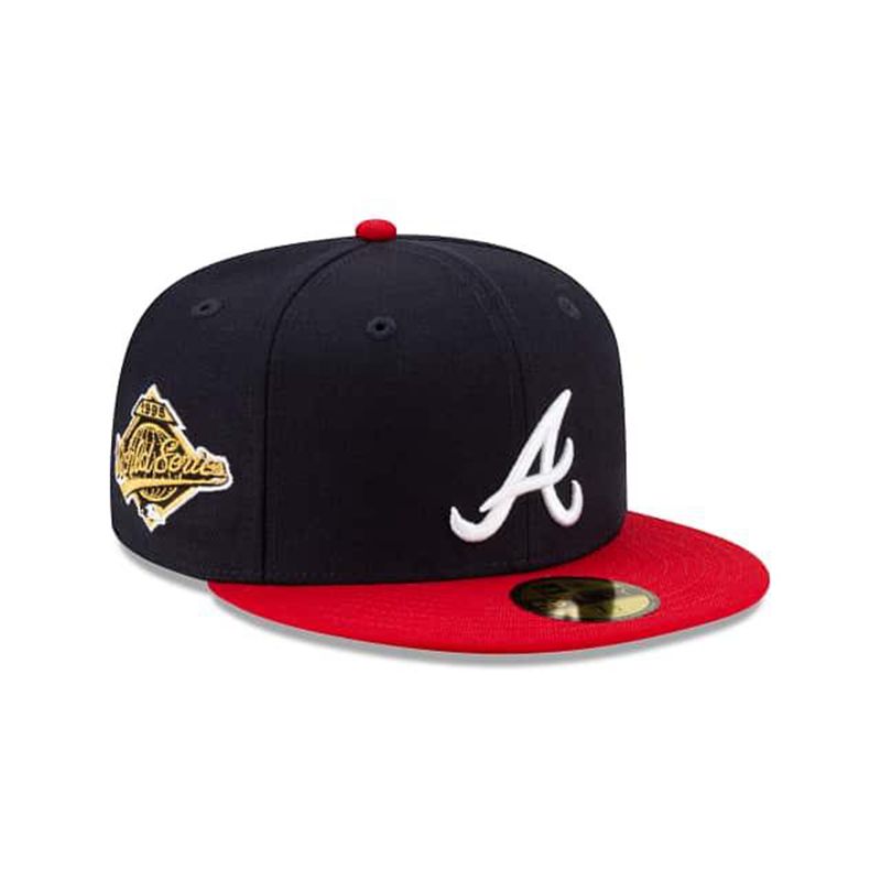 MLB Atlanta Braves Green Paisley Undervisor 59Fifty Fitted (JMH7116) - Blue New Era Caps